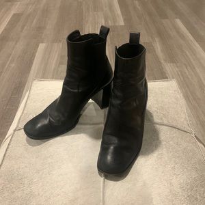 Leather Heel Boots